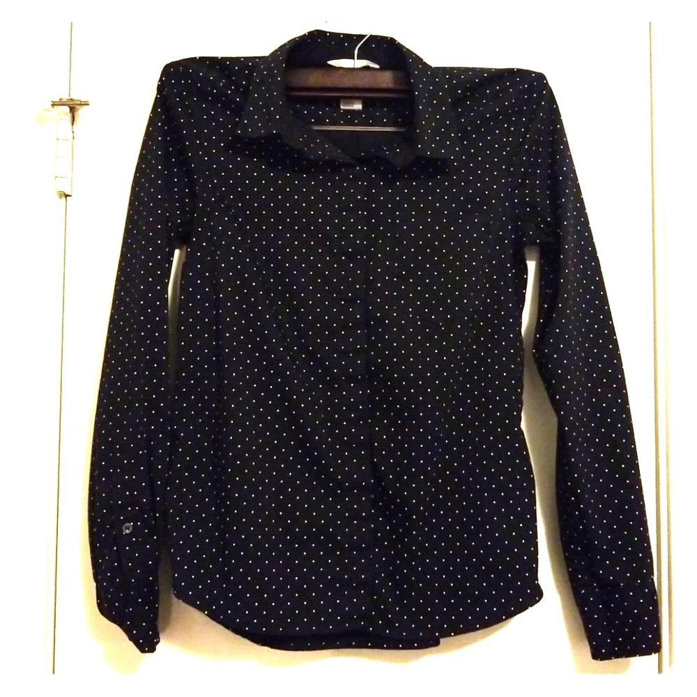 ✔H & M Navy Blue Dress Shirt